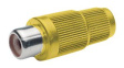 RND 205-01356 RCA Connector, Socket, Cable Mount, Yellow