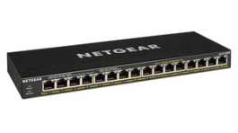 GS316PP-100EUS, PoE Switch, Unmanaged, 1Gbps, 183W, RJ45 Ports 16, PoE Ports 16, NETGEAR