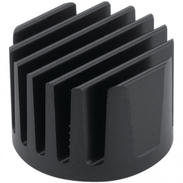 ICK LED R 40 X 27, Радиатор: штампованный; ребристый; черный; L: 27мм; 12,28К/Вт, Fischer Elektronik