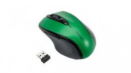 K72424WW, Mouse Pro Fit 1600dpi Optical Right-Handed Black / Green, Kensington