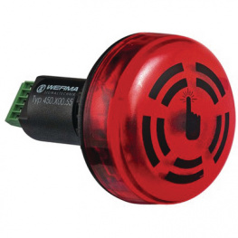 45010055, LED Buzzer Red, Buzzer / Continuous, 80 dB, WERMA Signaltechnik