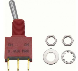 RND 210-00463, Miniature Toggle Switch, On-None-On, PC Thru-hole, RND Components