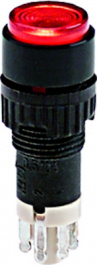 1.15.106.501/1300, Illuminated Pushbutton Switch, 0.5 A, 24 VAC/VDC, RAFI