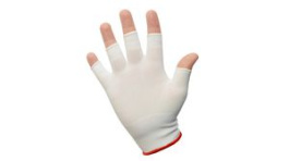 RND 600-00322 [12 шт], Half-Finger Glove Liners, Polyamide, Medium, White, 180mm, Pack of 12 pairs, RND Lab