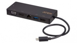 UH3236-AT, USB Mini Docking Station USB-C/USB 2.0/USB 3.0/HDMI Female/VGA Female, Aten