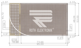 RE435-LF, Laboratory card FR4 Epoxide + chem. Sn, Roth Elektronik