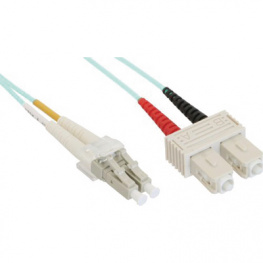 LCSCOM4DAQ10, FO cable 50/125um OM4 LC/SC 10 m Turquoise, AFL Hyperscale