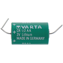 CR 1/2AA CD, Lithium battery 3 V 950 mAh, Varta