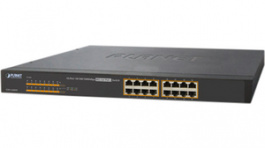 GSW-1600HP, Network Switch 16x 10/100/1000 19", Planet