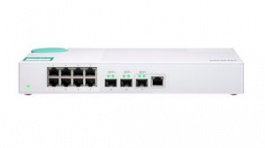 QSW-308-1C, Ethernet Switch, RJ45 Ports 8, Fibre Ports 3SFP+, 10Gbps, Unmanaged, Qnap