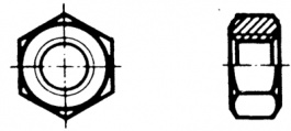 M6M M6, Hex nut M6 M6, -