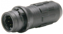 HR30-6JA-6P(71), Coupling plug 6-pin Poles 6 2 A 100 VAC / 140 VDC, Hirose