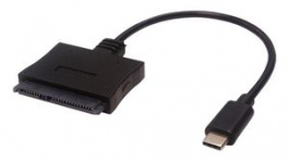 12.02.1162, Converter Cable USB C Plug - SATA 22-Pin Male 500mm Black, Roline