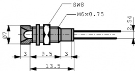WU-I-RG-3-2, Indicator LED red/green 3 mm, Vossloh