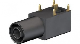 23.3200-21, Angled Safety Socket diam.4mm Black 24A 1kV Gold-Plated, Staubli (former Multi-Contact )