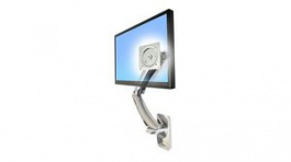 45-228-026, Wall Mount LCD Monitor Arm, 42", 100x100/75x75/200x100/200x200, 13.6kg, Silver, Ergotron