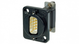 NADB9MF-B, D-Sub feedthrough 9 black, Neutrik