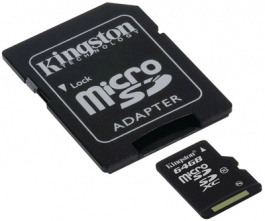 SDCX10/64GB, microSDHC card 64 GB, Kingston