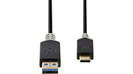 CCBP61600AT10, USB 3.1 Cable USB C Plug - USB A Plug 1m Anthracite, Nedis (HQ)