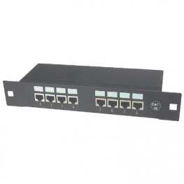 DN-91508S, Patch panel 10^ black 1 HE 8x RJ45 Cat.5e, DIGITUS
