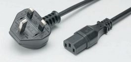 PB-411-07-S, Mains cable UK Male IEC-320-C13 2 m, Maxxtro