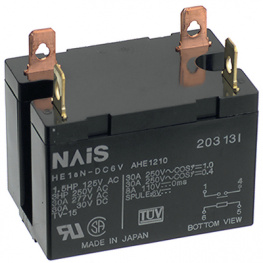 HE1AN-AC240V, Industrial relay 240 VAC 20800 Ohm 2.6 VA, Panasonic