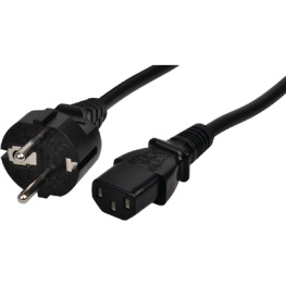 PB-412-08-S, Mains Cable Type F (CEE 7/7) IEC-320-C13 2.5 m, Maxxtro