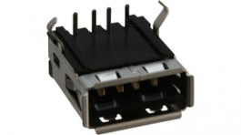 67643-0910, Гнездо; USB A; на PCB; THT; PIN:4; угловой 90°; экранированный, Molex
