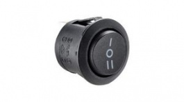 RND 210-00719, Rocker Switch, 1CO, ON-OFF-ON, Black, RND Components