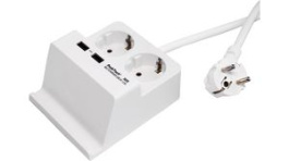 P 3125, Белый; Сетевой фильтр: мощность; Дл: 1,5м; 400г; 50Гц; 16А; 230В, PeakTech