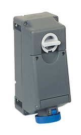TM 16104 SP, TM..SP/KSP, sockets, interlocked socket-outlets, with base box, 16A(A.C.), ILME