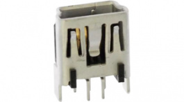 500075-1517, Mini USB 2.0 Socket, 5, mini-USB B, Molex