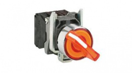 XB4BK125B5, Illuminated Selector Switch, Poles %3D 2, Positions %3D 2, 90°, Panel Mount, SCHNEIDER ELECTRIC