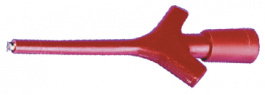 KLEPS 3 ST RED, Clamp-type test probe diam. 0.64 mm red, SKS Kontakttechnik
