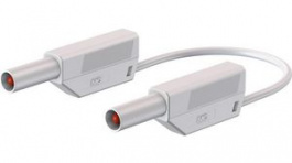 28.0125-20029, Safety Test Lead 2m White 1kV Nickel-Plated, Staubli (former Multi-Contact )