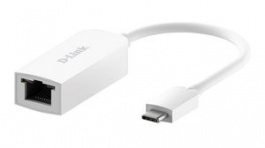 DUB-E250, USB 3.0 Ethernet Adapter USB-C - RJ45 White, D-Link