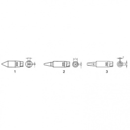 54426699, Soldering tip HT series for LR82 and FE80 Round shape, Weller