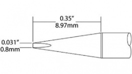 UFT-7CH9008S, Soldering Tip Chisel 0.8mm, Metcal
