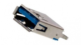 48408-0003, Гнездо; USB A; на PCB; THT; PIN: 9; прямой; USB 3.0; позолота, Molex