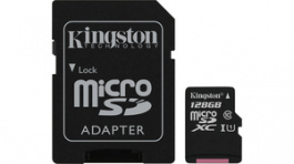 SDC10G2/128GB, microSD Card, 128 GB, Kingston