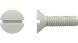 RND 610-00730 [50 шт], Countersunk Hex Polyamide Screw, Slotted, M3, 16mm, Pack of 50 pieces, RND Components