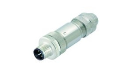 9455640000, M12 Straight Plug Sensor Connector, 4 Poles, A-Coded, Screw, Weidmuller