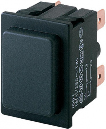 1661.0201, Push-button switch black 2P, Marquardt