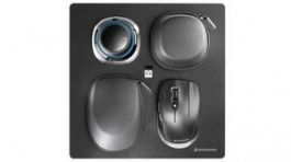 3DX- 700084, Wireless 3D Mouse Kit 2 SPACEMOUSE 7200dpi Optical Right-Handed Black/Silver, 3Dconnexion