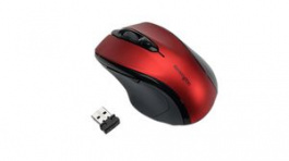 K72422WW, Mouse Pro Fit 1600dpi Optical Right-Handed Black / Red, Kensington