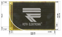 RE522-LF, Laboratory card FR4 epoxy heat tin-plated, Roth Elektronik
