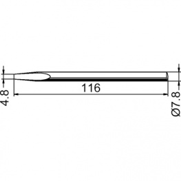 082 KD/SB, Soldering tip Chisel shaped 4.8 mm, Ersa