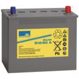 S12/60 A, Lead-Acid Battery, 12 V 60 Ah, Exide