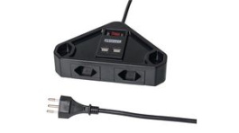200170124, Outlet Strip 4 Type J (T13) Black Type J (T12), Steffen