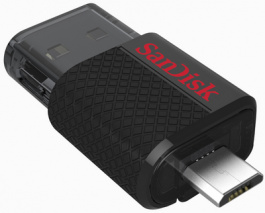 SDDD-032G-G46, Dual USB drive 32 GB black, Sandisk